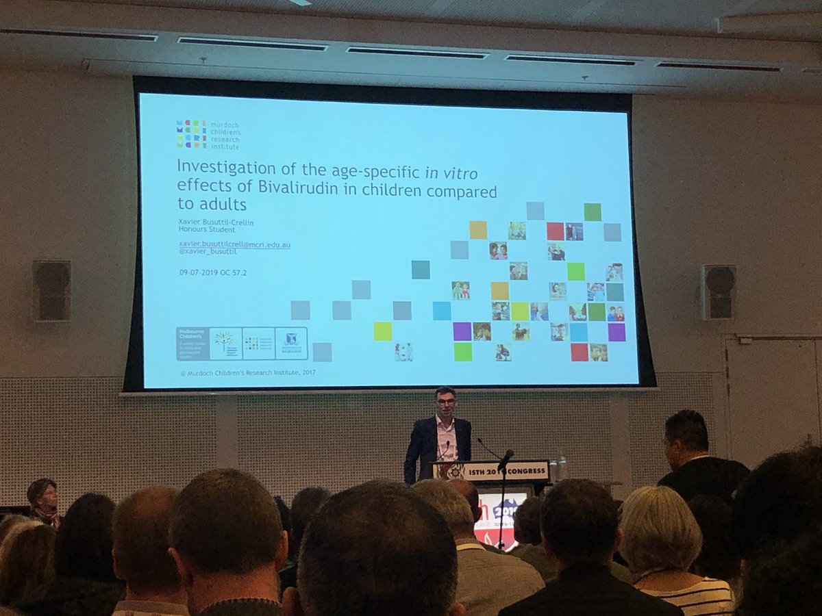 NLetunica's tweet photo. Well done @XavierBusuttil on your presentation on the age-specific differences of bivalirudin in children compared to adults #Isth2019 https://t.co/zibYHbYzs2
