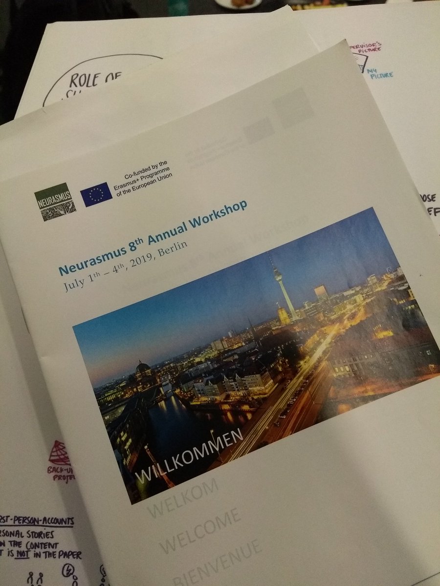 vgarc1ar's tweet photo. Kicking off the @Neurasmus_ Annual Meeting 2019 in Berlin! Neuroscience, fellowship and lots of fun!! #neuroscience #Neurasmus #ErasmusPlus https://t.co/qrZQbdUnNl