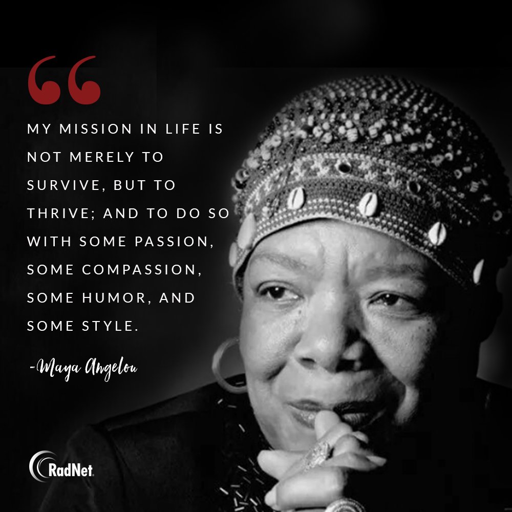 RadNet_Imaging's tweet image. Wonderful words of wisdom this #MotivationalMonday ♥️
Wishing everyone a beautiful day. 

#RadNet #MayaAngelouQuote