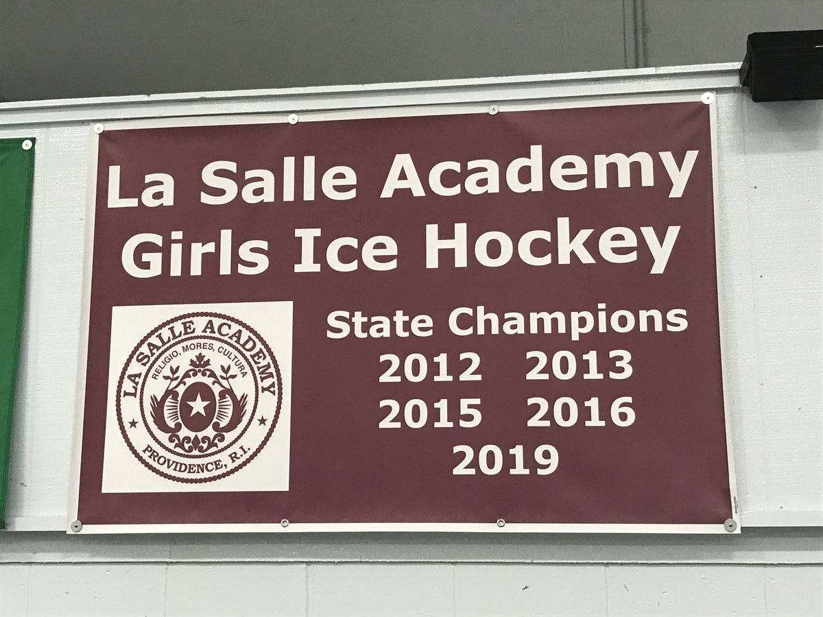 ladyramshockey's tweet photo. The new banner is now hanging at the RI Sports Center! The 2019 State Championship has been added. https://t.co/LSxGEygRIq