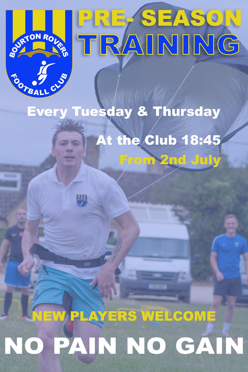 Just a reminder pre-season training starts 2nd July at the club - New Players Welcome