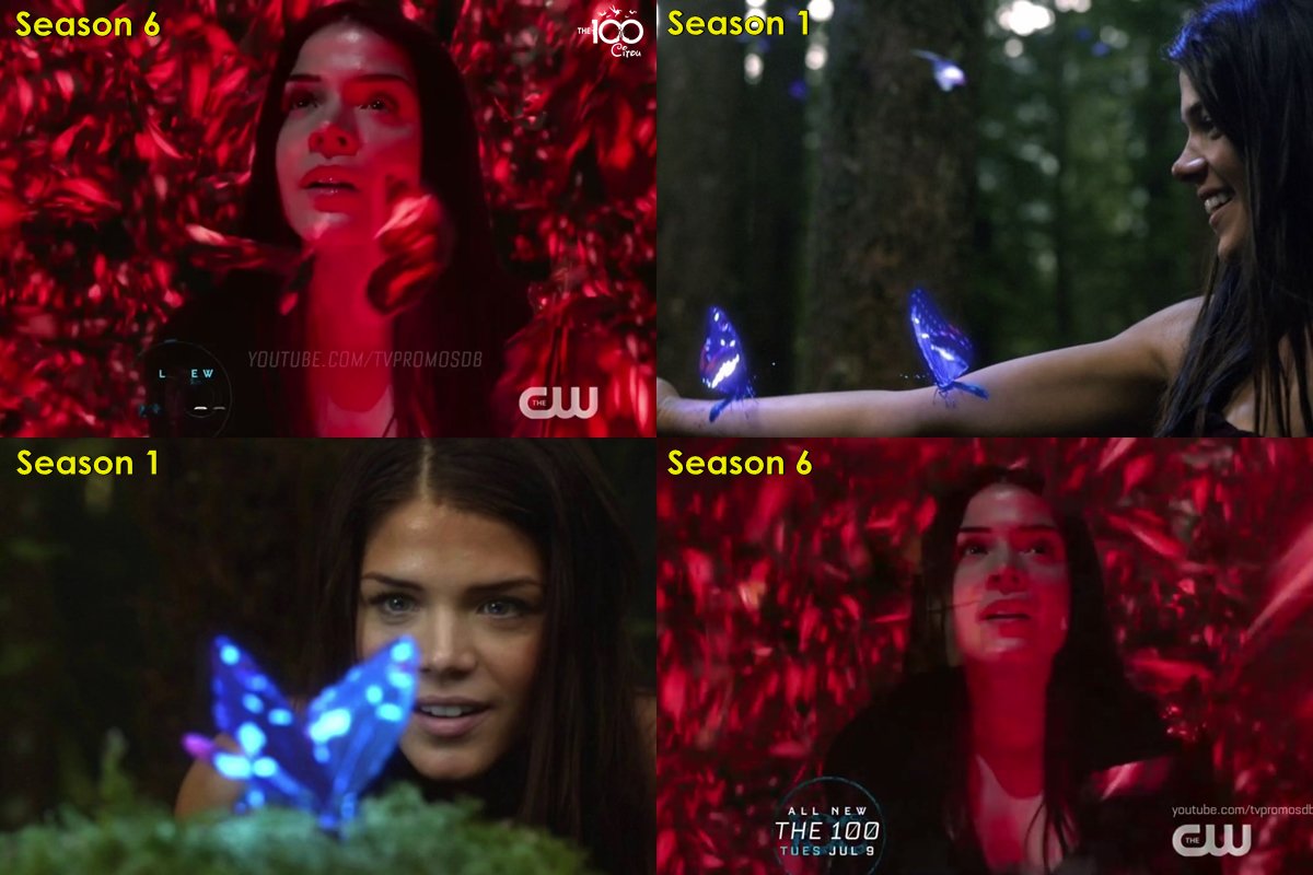 Mds, não pode ser! Se isso for referência as borboletas fluorescentes da 1º temporada eu vou surtar. 😍
| Promo 6x09 #The100