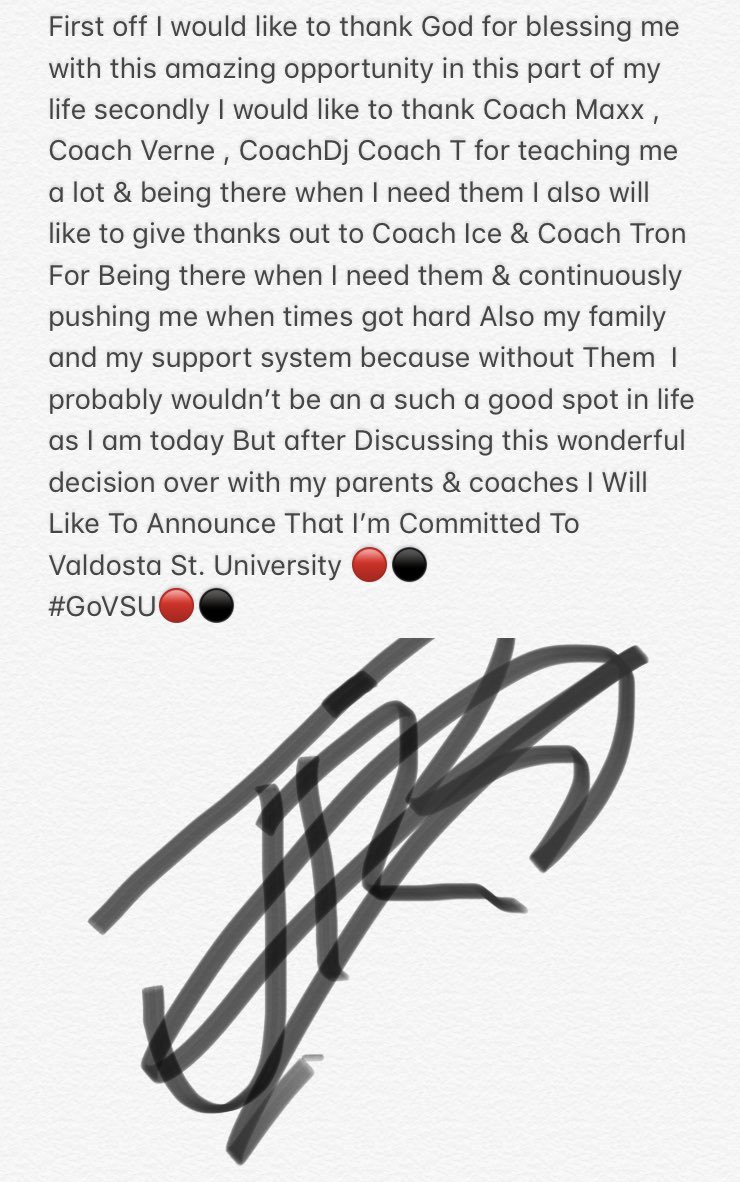 iam_jr3's tweet photo. #RespectMyDecision 🔴⚫️💯
@CoachVerne @CoachMac_VSU https://t.co/FwFwWH4Me1