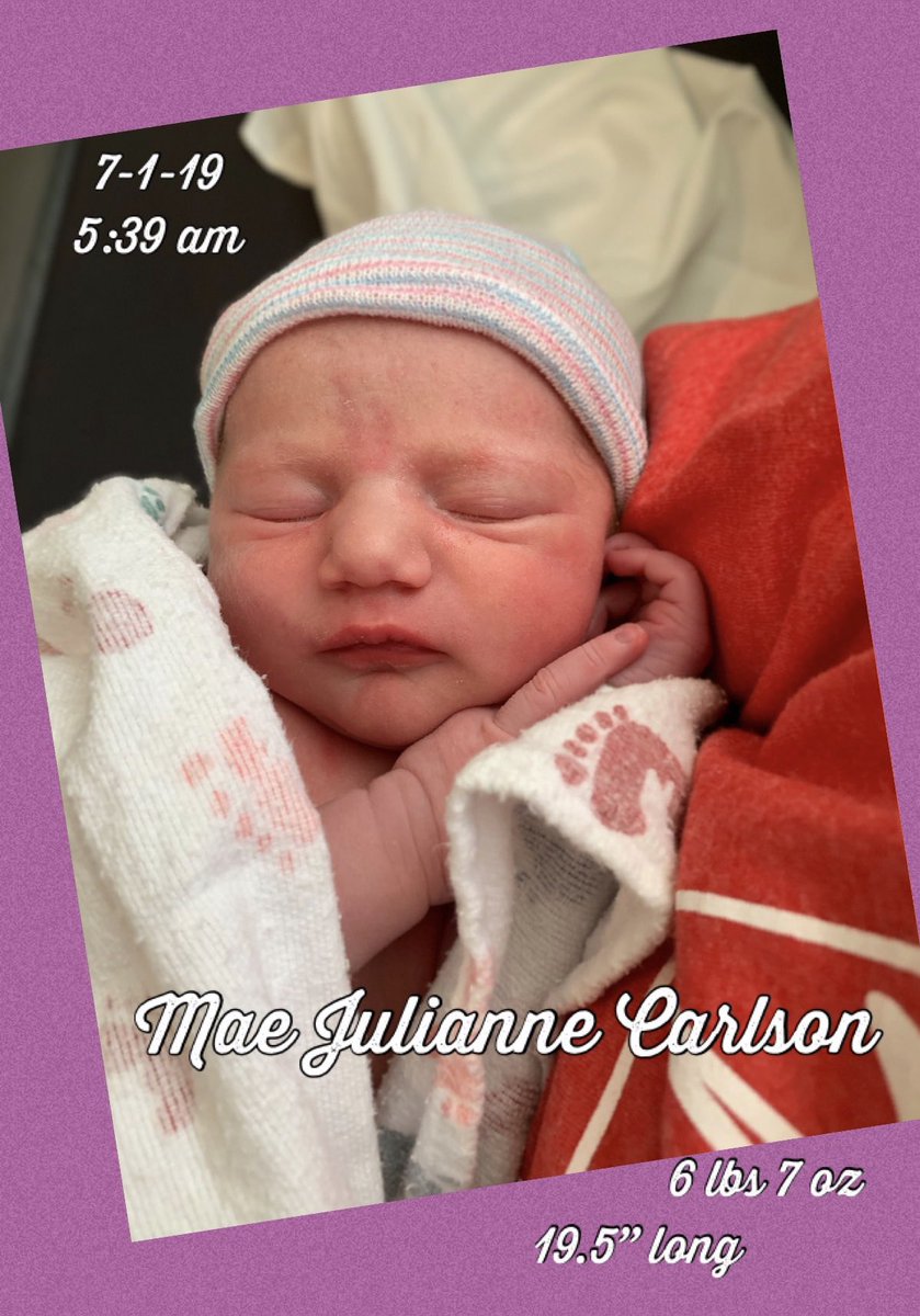 MrCarlsonK's tweet photo. Iβm a dad!!! Iβm so excited to have a daughter!!! I stayed home the first half of summer waiting for this arrival and she came early, so now I get to spend the 2nd half holding her!!! #BabyCarlson2019 #NotAtISTE19 #NotAtADE19 #HomeWithBaby https://t.co/eCPuw9zMZs