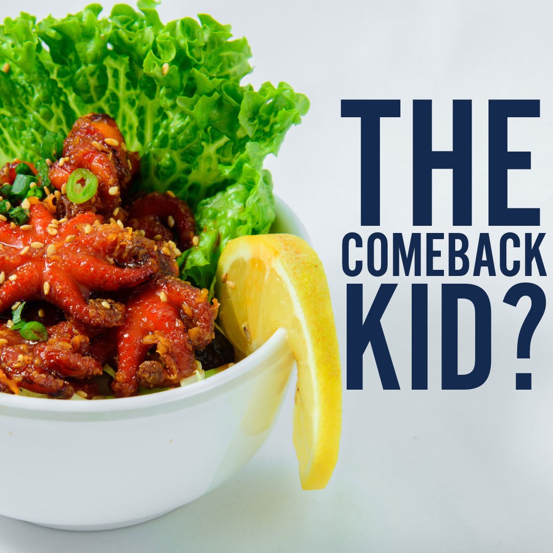 TrappersSushi's tweet photo. 👋HEY TRAPPER'S FANATICS, get this tweet to 🔟K retweets and we will bring back our #babyoctopus for a limited time. You have until 11:59pm on August 31, 2019🐙 #trapperssushi https://t.co/nhzLxCA6ZK