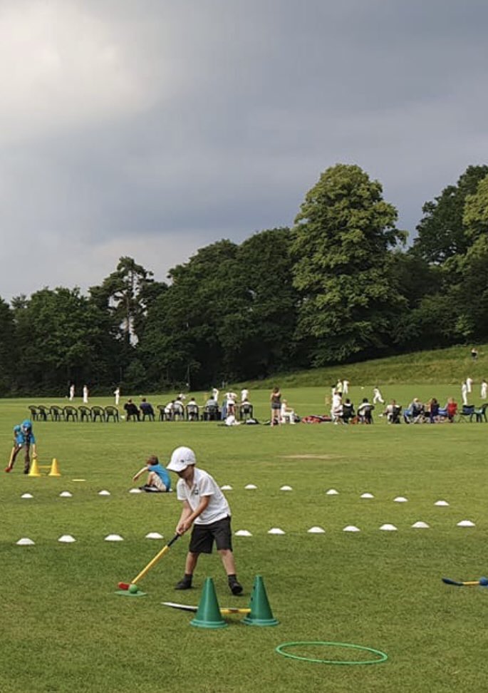 JOLFgolf's tweet image. The world could have ended around this little man and we don’t think he would have been disturbed (let alone a game of cricket going on behind him!) #engagement #PLAY #absorbed