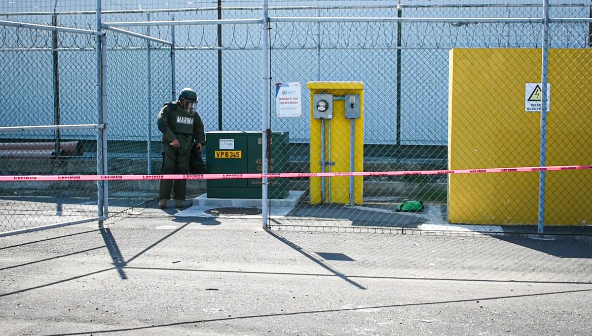 grupo_cice's tweet image. En cumplimiento al #CódigoPBIP nuestro equipo de Protección Patrimonial realizó satisfactoriamente un simulacro con detonación controlada en nuestras instalaciones dentro del Recinto Portuario, donde se demostraron los protocolos de acción ante cualquier situación de este tipo.