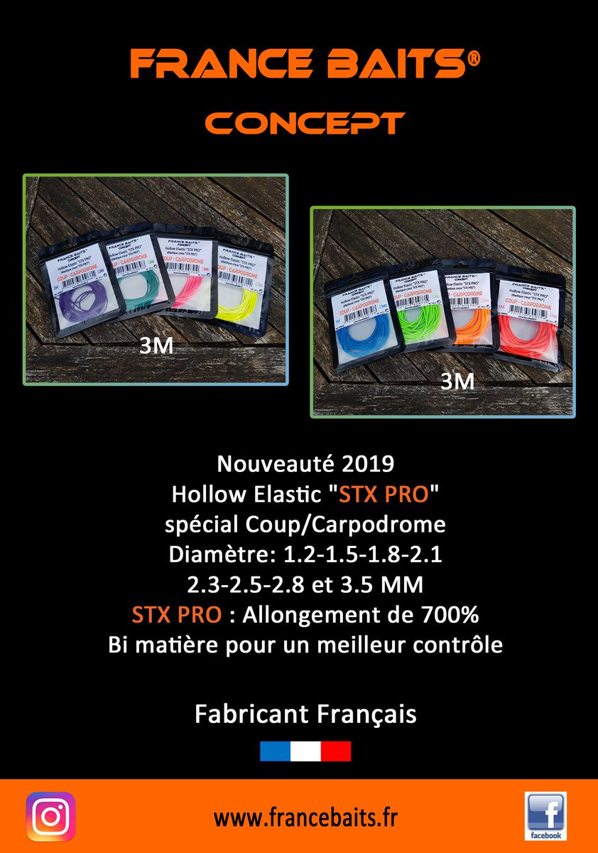FranceBaits's tweet photo. Nouveauté 2019 !

Élastiques creux double couche de très grande qualité. https://t.co/udUeVgA2RY