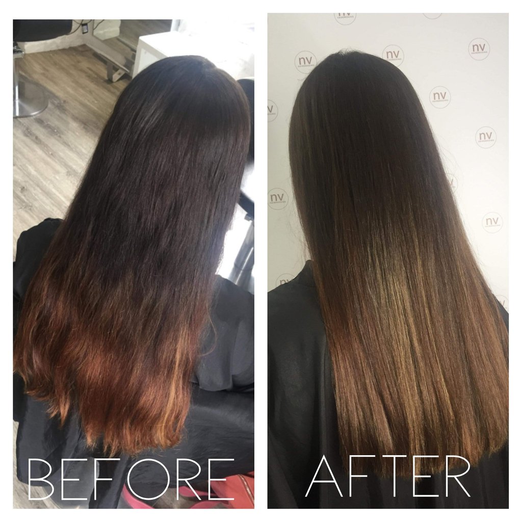 Nv Hairdressing on X: Toner used on client today to remove brassy tones to  leave her hair with an ashy, natural finish! 💋 #matrix #antired #antibrass   / X
