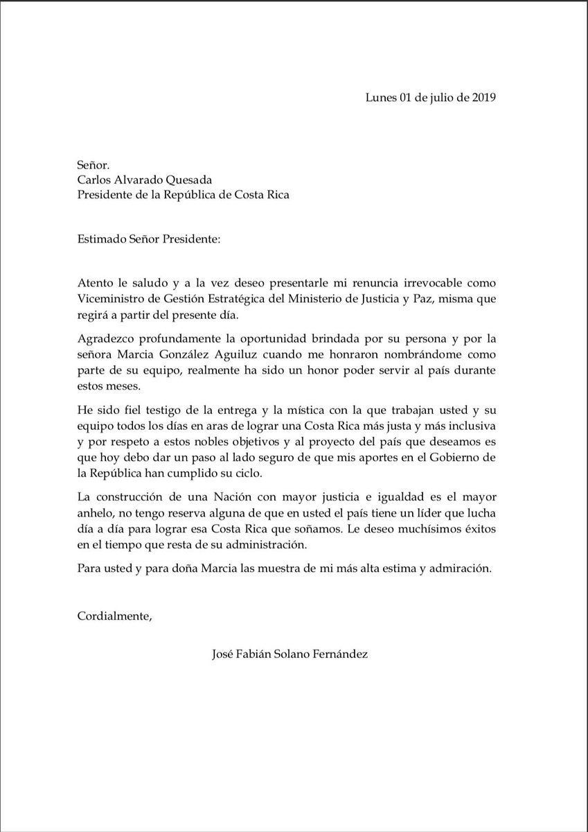 UH | Fabián Solano presentó su renuncia esta mañana al cargo de  Viceministro de Justicia. Solano había sido suspendido la semana anterior  por enviar pornografía a una funcionaria.