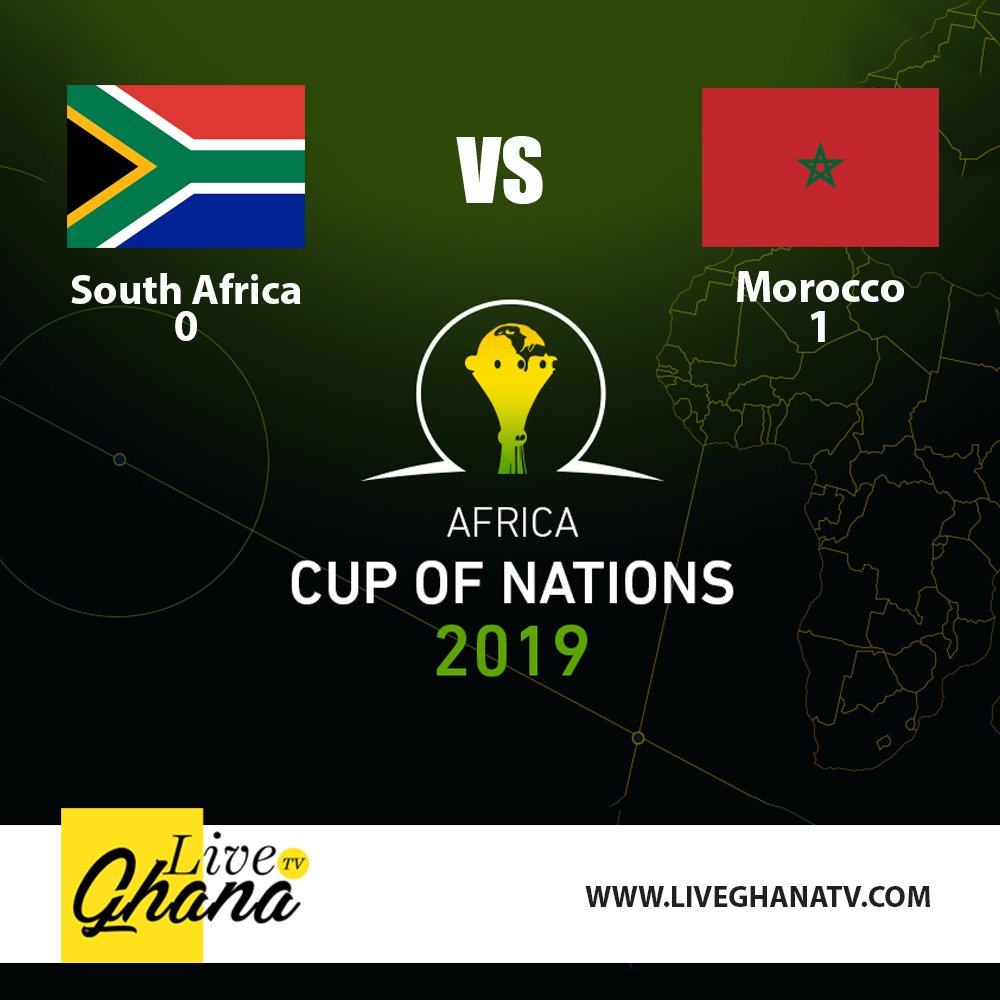 GOOOOAAAL | M. BOUSSOUFA scores a goal for Morocco. #South_Africa - #Morocco 0-1 #TotalAFCON2019 #RSAMAR
#liveghanatv #liveghana #liveghtv #afcon2019
bit.ly/2IZ42Fx