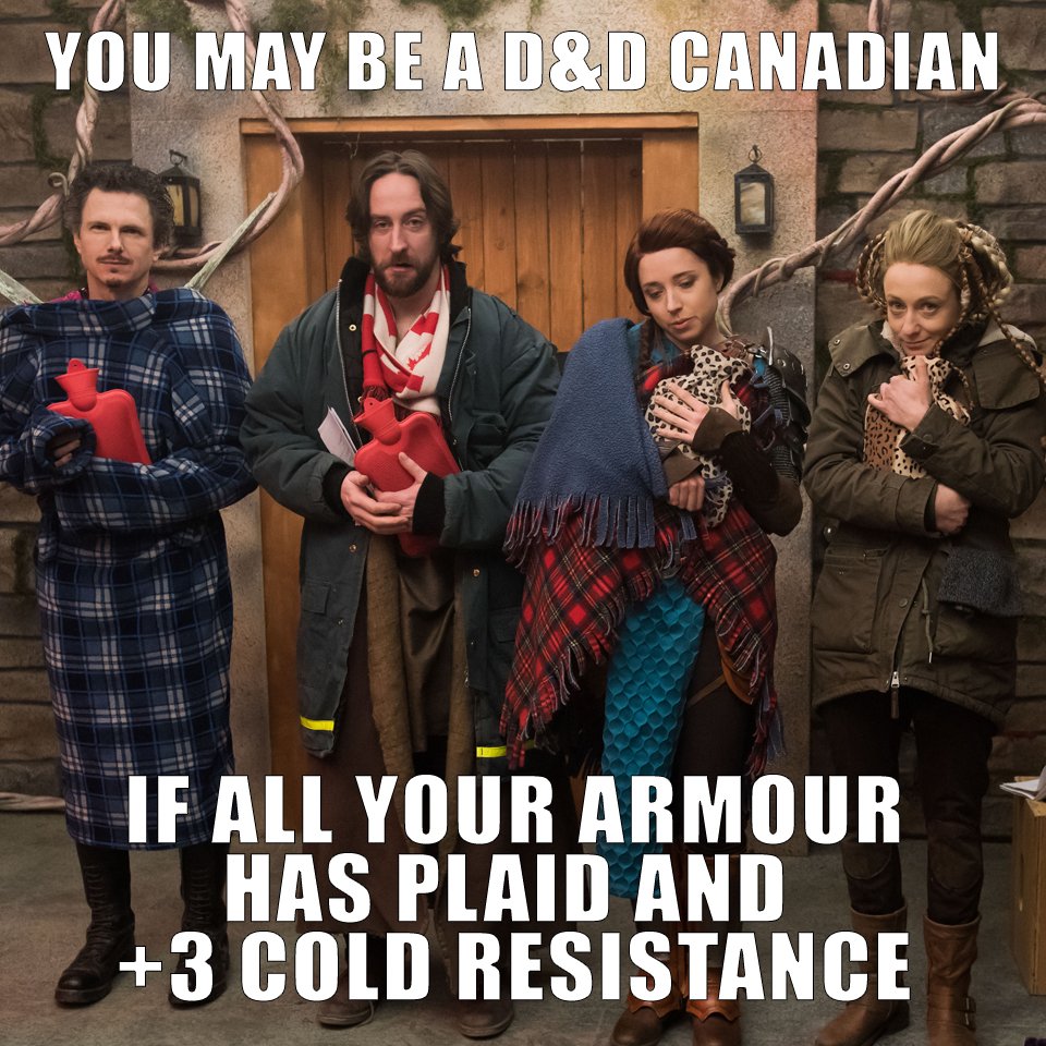 onehitdieseries's tweet photo. Ways to tell if you're a D&amp;D Canadian... #outtakes #coldstudio #AlbertaInApril #thecastwantedtokillme #dndCanadian #CanadaDay

Images from One Hit Die: The Devouring Dungeon. 
https://t.co/pJ80yFhWnw https://t.co/ZffYmCWJCu