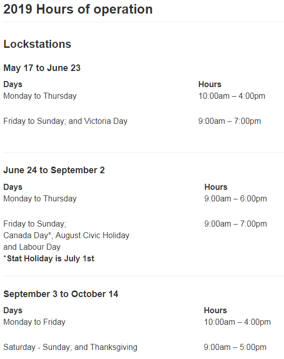 Reminder! Last lockage today is 7pm. ow.ly/E17U50uQhIV