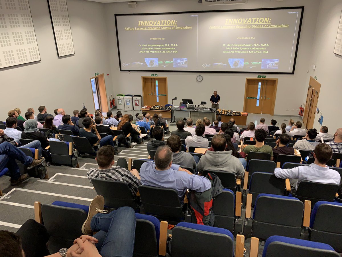 Full house at tonight’s <a href="/IETManchester/">IET Manchester</a> talk by Dr Ravi Margasahayam from <a href="/NASA/">NASA</a>