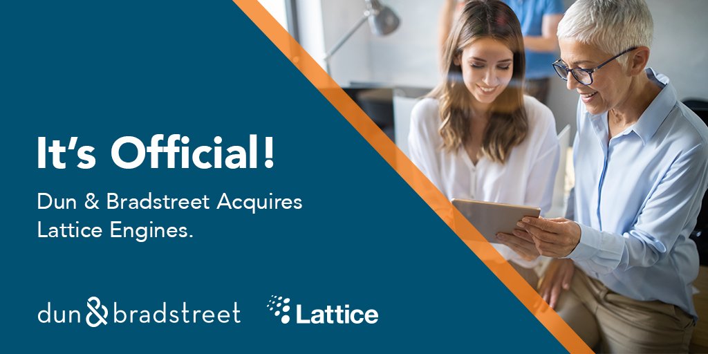 DunBradstreet's tweet image. Are you ready for a best-in-class #CustomerDataPlatform? We are! 

Today we have officially acquired @Lattice_Engines – more details can be found here: bit.ly/2Xe0OmB