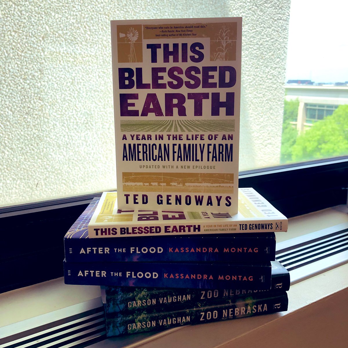 rasekora's tweet photo. Just in today: @TedGenoways’ THIS BLESSED EARTH from @wwnorton #NEBookFest #OneBookOneNebraska https://t.co/Hq1uK5ifIR