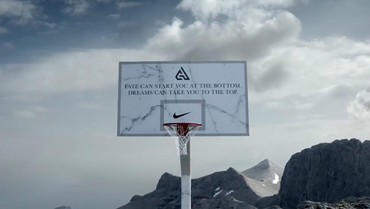creativitymag's tweet photo. .@Nike put a hoop at the top of Mt. Olympus to honor Greek NBA star Giannis Antetokounmpo https://t.co/oNPmtA33r3 https://t.co/vdS7RWELWY