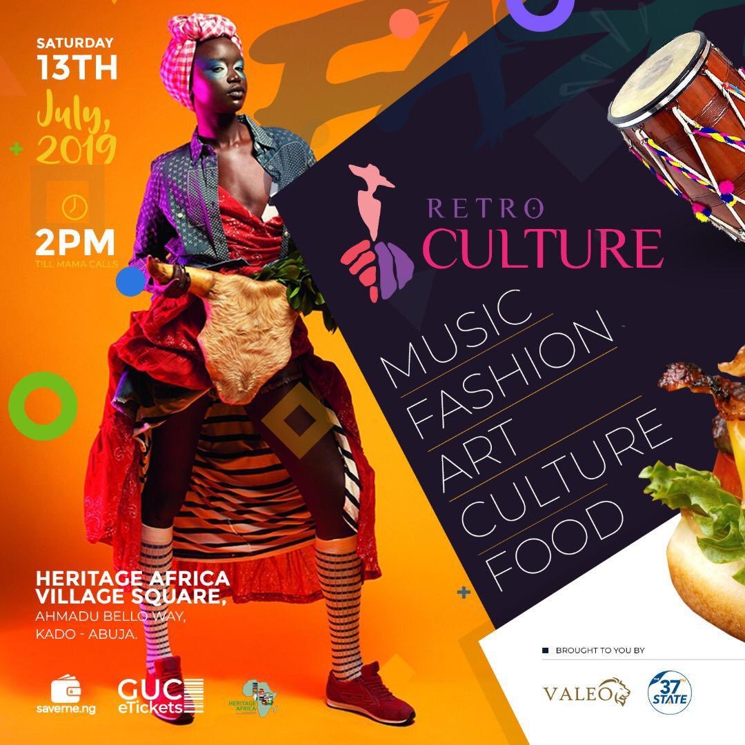 valeo_ng's tweet photo. Finally July! Retro Culture Month! 
————————————
Happy new month to you today, on the 13th, we’ll have a happier day @retroculture_ng. Come through to Heritage Africa Village Square with your ones and twos! It’s going to be a vibes galore! 

Tell a friend to tell a friend. https://t.co/winy3pG2nw