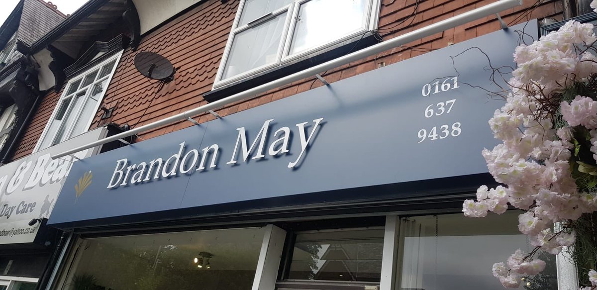 SignsManchester's tweet photo. A recently completed job for @BrandonMayHair in Didsbury.

#signsnow #signs #didsbury #manchester #stockport #signage #hairsalon #beautysalon #illuminatedsigns https://t.co/6QB4hLQLwz