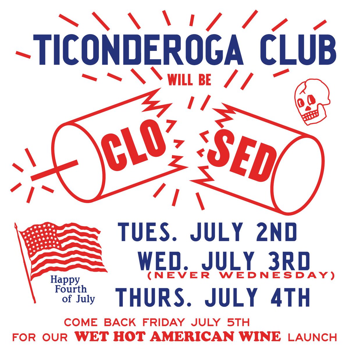 Get your fill tonight because we’re closing for a few days to celebrate this most sacred of holidays! Closed Tues, Wed and Thurs. Open regular hours Fri!