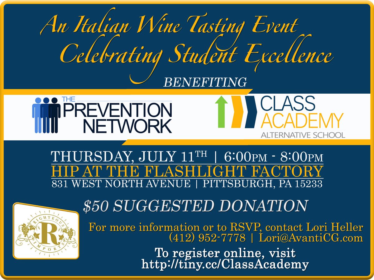 PlaygroundPr001's tweet photo. Come on out for a great cause! #preventionnetwork #wine #classacademy #fundraising #goodkidsgoodcause #hipattheflashlightfactory #wineheals https://t.co/5p7zusoyVs