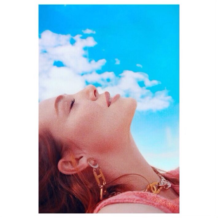 She looks so serene and at peace like an angel, i could stare forever   #ElçinSangu 
