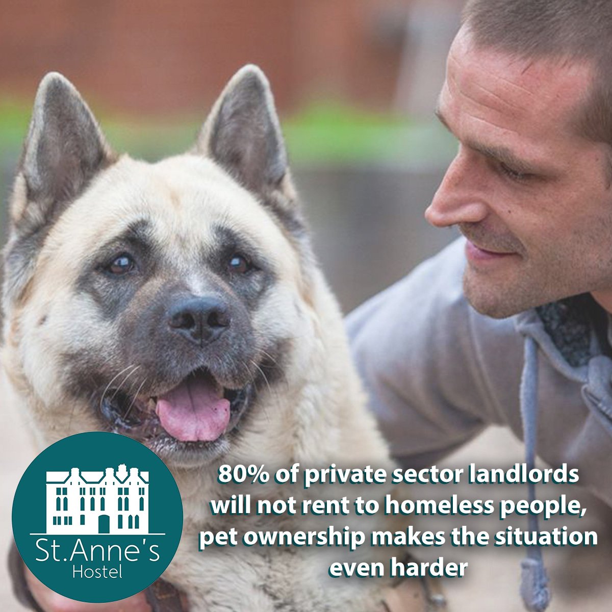 And this is why we are hiring a Landlord Liaison Officer! We're aiming to work directly with private landlords to help our residents move onto more permanent accommodation, without having to say goodbye to their much-loved dogs