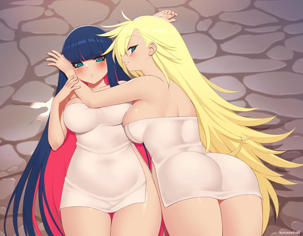 Drew some PSG sister skinship at the onsen.