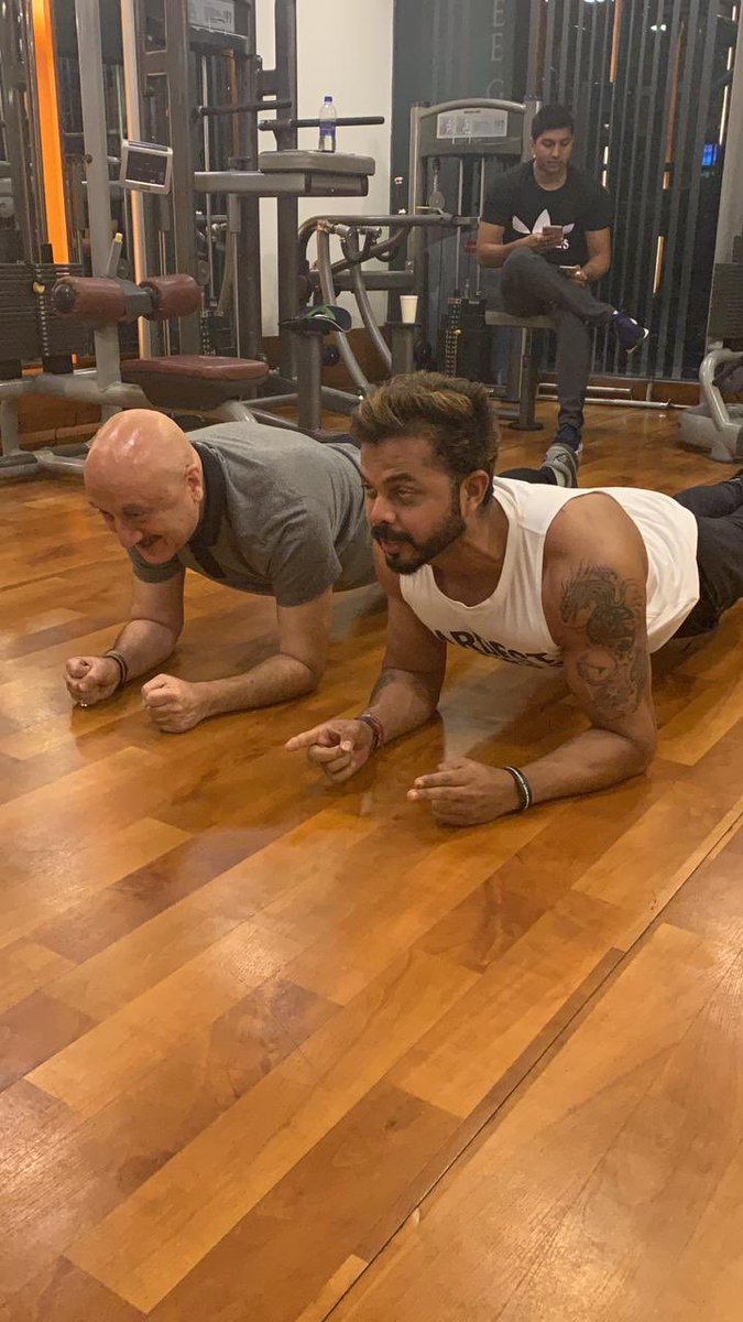 sreesanth36's tweet photo. #Bollywood #learning #love #hardwork #fun #personality #great @AnupamPKher https://t.co/1ghd2FQgxt