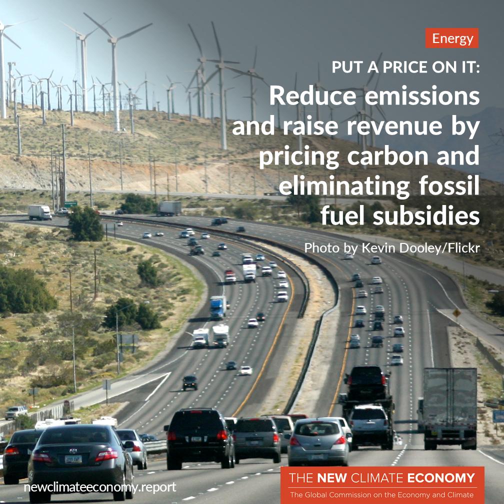 NewClimateEcon's tweet photo. #CarbonPricing + #FossilFuelSubsidy reform could = US$2.8 trillion boost in government revenues or savings in 2030, as much as the total GDP of India today – more in #NCE2018 Report https://t.co/cddZQmsdxE #PutAPriceOnIt https://t.co/ItYrndX4FN