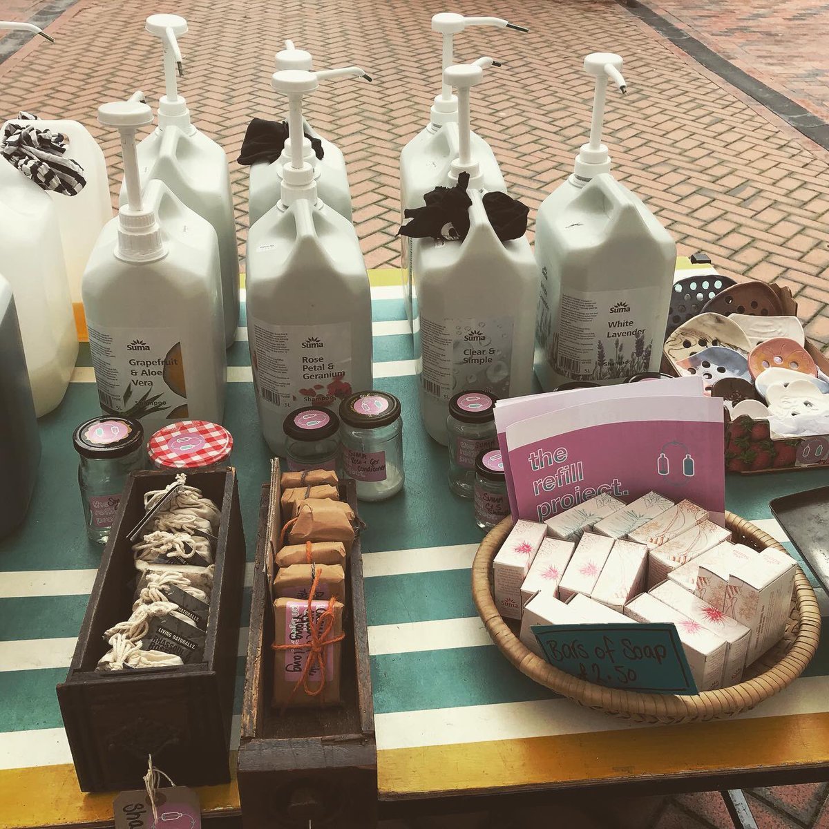 Did you know it is #plasticfreejuly? You can start your plastic free month by coming along to &amp; #refill your existing containers. We will be at #Amersham market tomorrow and #Chesham on Wednesday from 9 - 2 💚🌏💚#stopplasticpollution #refillnotlandfill #bucks