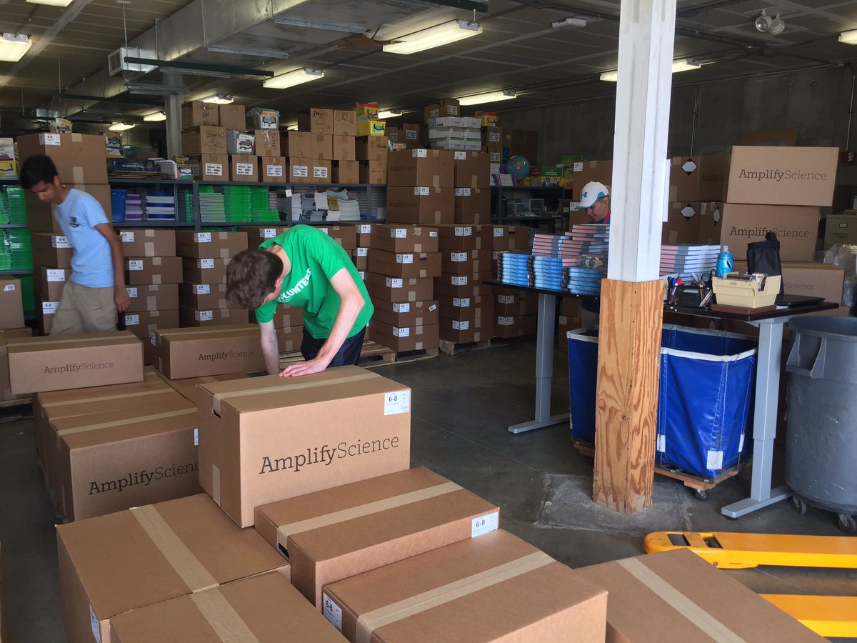 KingMama14's tweet photo. Amplify Science.  Be ready Middle Schools.  All of this is for only 5 teachers in each grade.  You will be getting 1 pallet for each Science teacher.  Here they come!! https://t.co/4bCTWXWNvR