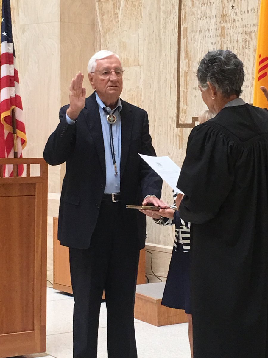 Being sworn in as a Commissioner of the new NM Ethics Commission. I have gravely underestimated the workload but look forward to the task.