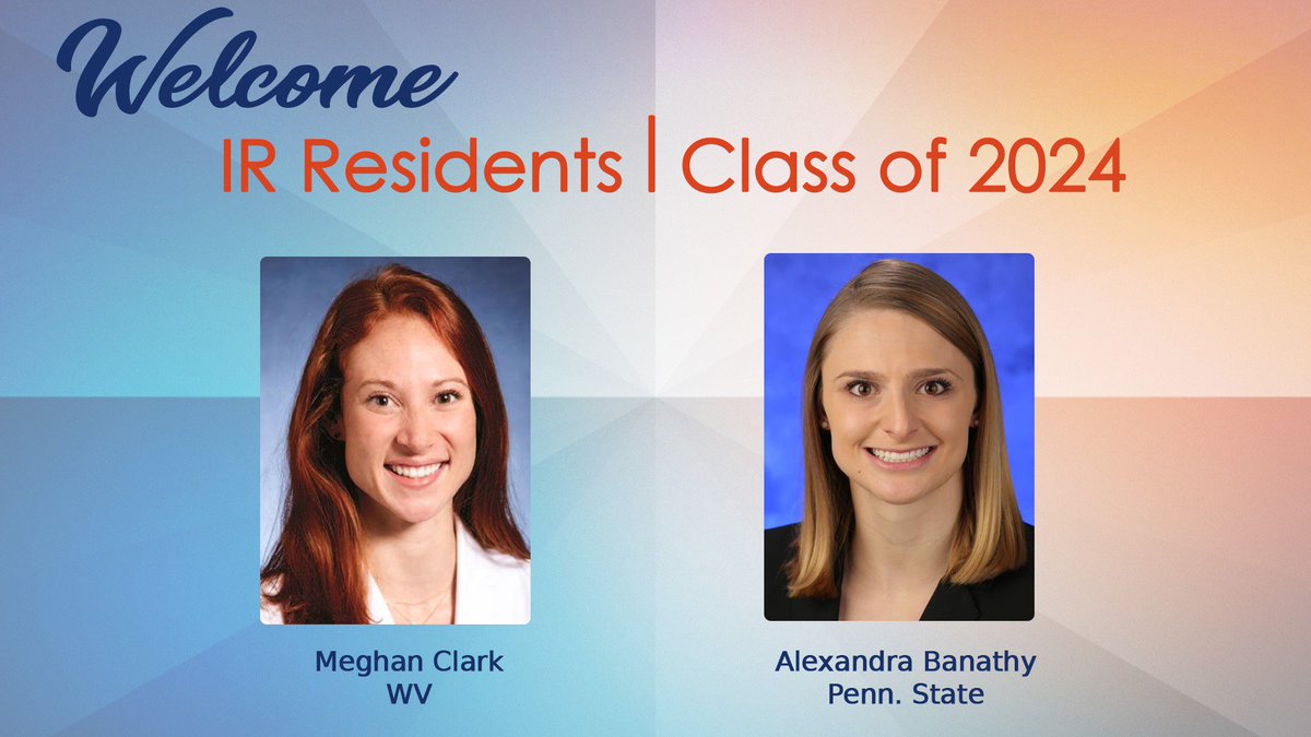 We'd like to extend a warm welcome to our incoming group of diagnostic and interventional radiology residents! Cheers to the next four (or five) years with this talented group of doctors. 50% of our new residents are women - including both of our newest #IRads! #WomenInMedicine
