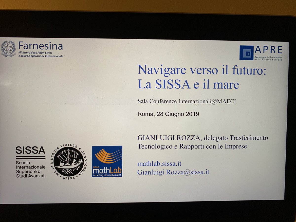 gianluigi_rozza's tweet photo. #valorizzazione #sistema #paese @ItalyMFA #tecnologie #mare: #cooperazione #collaborazione @MCS_Sissa @Sissaschool @mhpc_sissa_ictp #mathlab @rozzagroup @AROMA_CFD @MiurSocial @regioneFVGit @ITHACA_ROM #marefvg #clusters @NetvalITA @StampaCnr @SMI2_CNR con @addetti #scientifici https://t.co/n5QCeK1tXz