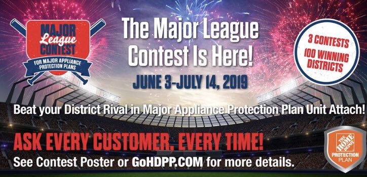 mrolon_asurion's tweet photo. 🗣Calling on Team 🍊#1RegionSFLPR 2-full weeks left of our 🛡HDPP Major Appliances District Vs District Contest ⚾️ Let’s knock it out of the park and have fun!👏🏼Let’s do this! #Customers1st #AskEveryCustomerEverytime #BrochuresInOurAprons #1REGIONSFL https://t.co/0Z682RV6lY