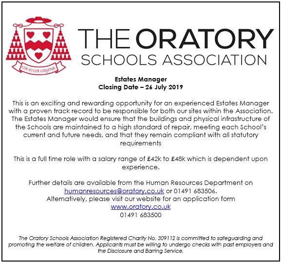 oratoryschool's tweet photo. The Oratory Schools Association is looking to recruit an Estates Manager. More information here 👉https://t.co/8b5wemRV3X👈

#Jobs #JobOpening #jobseekers #jobopportunity #Vacancy #EstatesManager #EstateManager #Estates @HMC_Org @CISCSchools https://t.co/oO0NT49NYI
