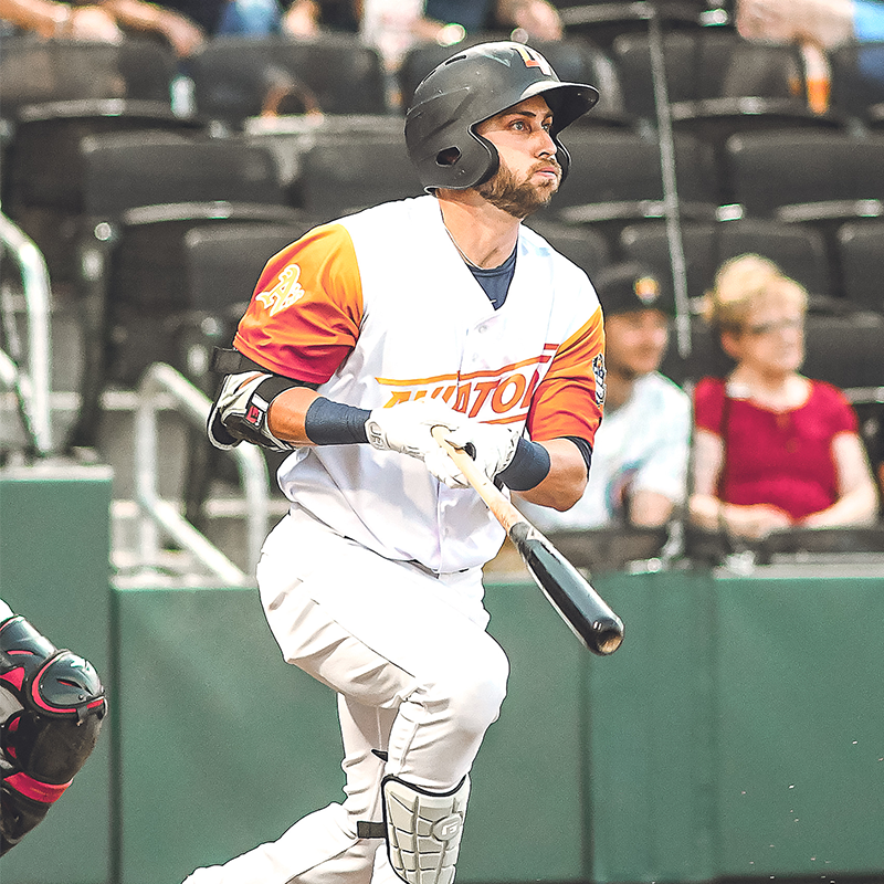 Athletics's tweet photo. This week's A's Minor League Highlight is Dustin Fowler. Dustin posted an amazing .423 batting average last week and led all of Minor League baseball with 29 total bases and nine extra-base hits for the @AviatorsLV. 
#RootedInOakland https://t.co/bFHKjYGXod