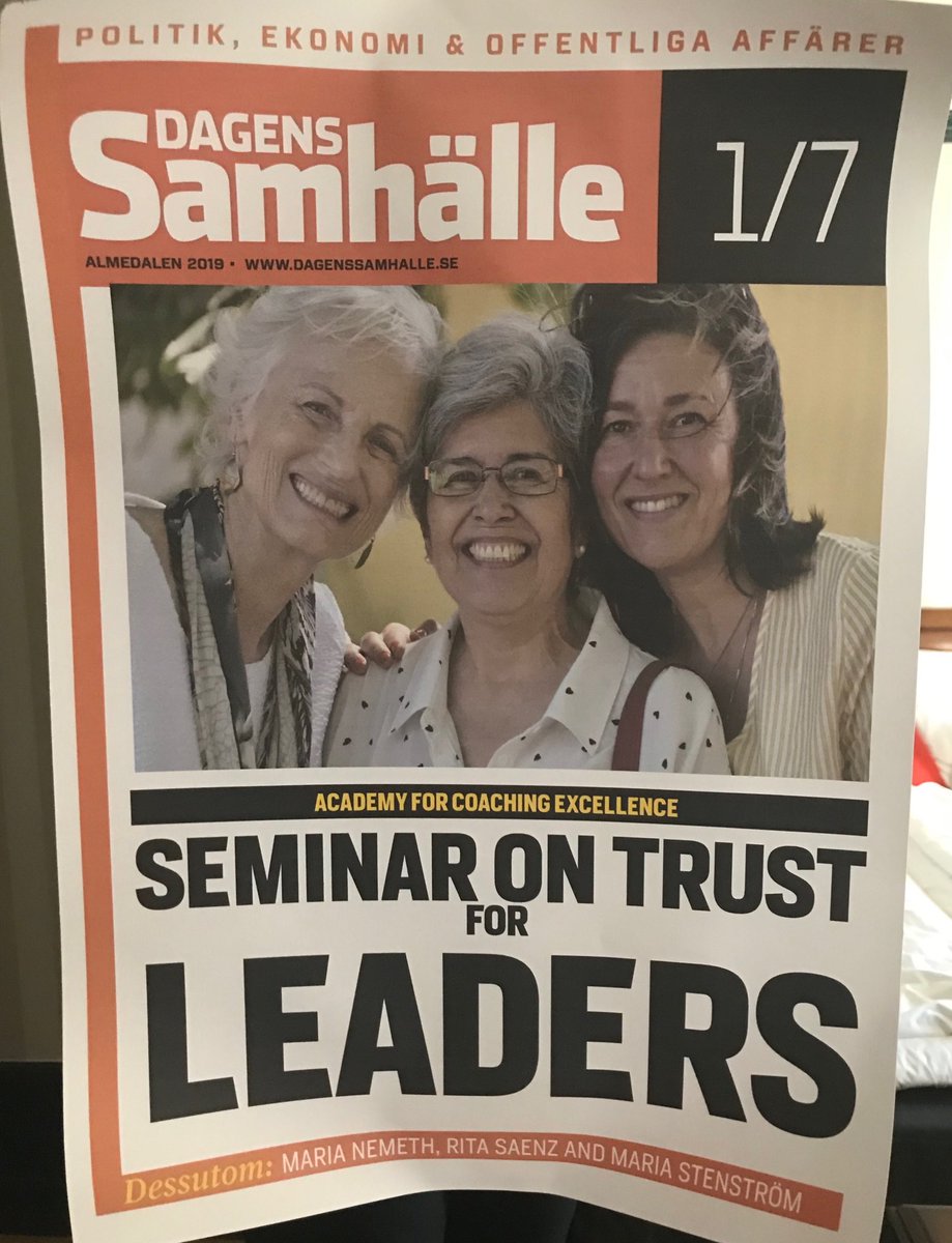 DrMariaNemeth's tweet photo. Tomorrow Academy for Coaching Excellence bring #trust to #almedalen2019 #leadership #sustainability #innovation ⁦@SandraLead⁩ will moderate https://t.co/BC9Ak6i2UJ