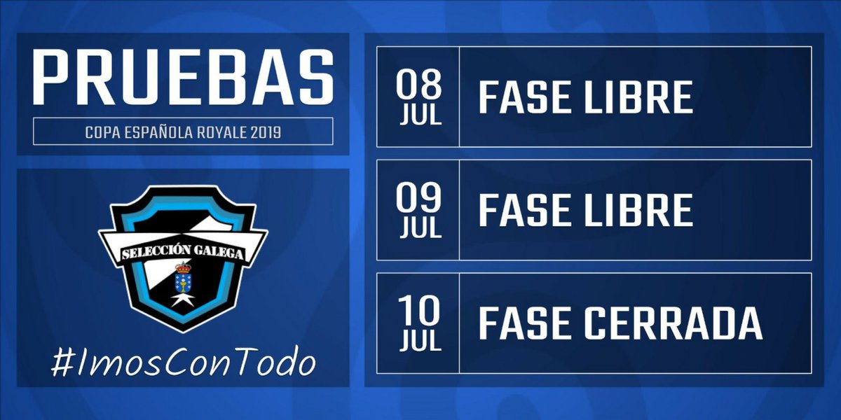 SelecionGallega's tweet photo. 🔥 PRUEBAS 🔥

¿Quieres formar parte de la Selección Gallega de Clash Royale?

Cubre el formulario, guarda tus mejores mazos y prepárate para las pruebas porque el 8 y el 9 de este mes empezarán las pruebas para competir en la próxima @CERoyale

➡️ https://t.co/T6o0GaJgEK 🐙🦐🦀 https://t.co/1Df1Q7GHHD