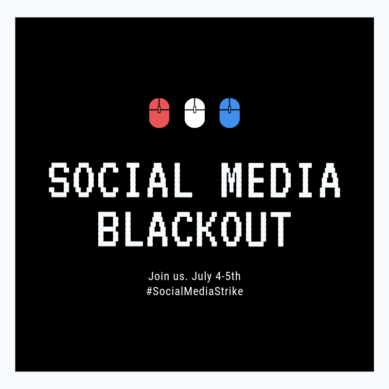 annebot's tweet photo. Are you tired of your life being bought and sold without your knowledge or consent? Calling on my fellow futurists to stand with us in silence on July 4th and 5th 📣🇺🇸😶 

h/t @lsanger #SocialMediaStrike #MondayMotivation #OwnYourData https://t.co/qnseanOPTa