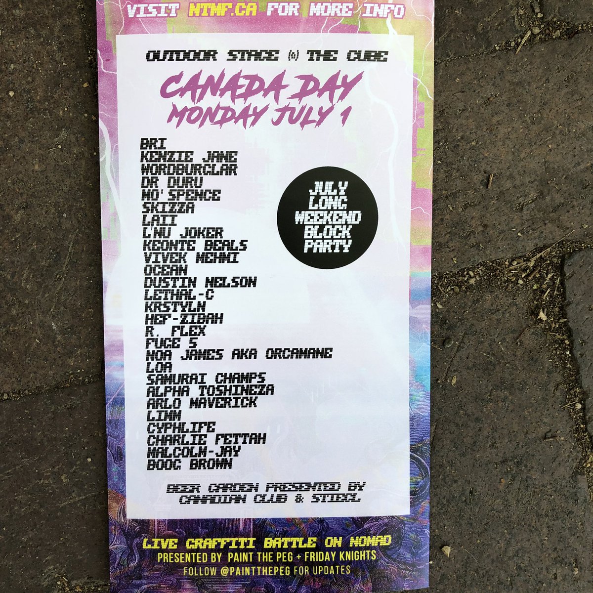 BrianTDBowman's tweet photo. Hip hop is alive and well in Canada, and in the heart of the #exchangedistrict! Happy to check out Northern Touch Music Festival on #CanadaDay. Canada's diversity makes our music scene stronger! @ntmusicfest #NTMF2019 #HipHop #CanadaDay2019 https://t.co/6c0A0lq1UM