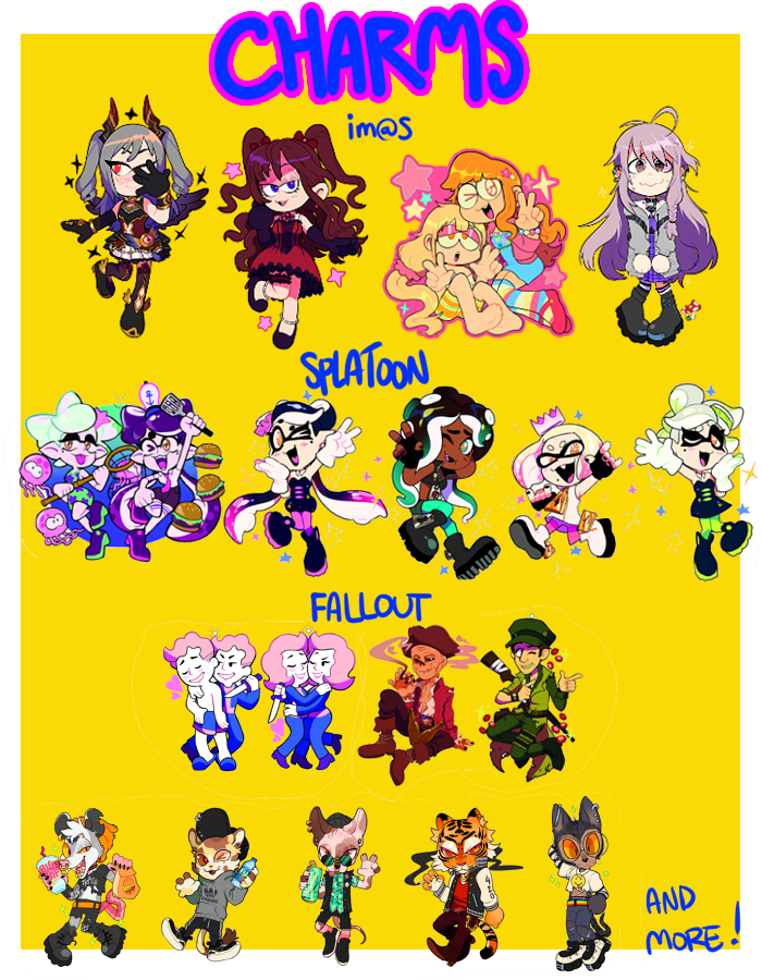 Hello everyone!!
Thanks to my friend @foetal 's generosity, ill be sharing a table and selling at #animeexpo !
We will be at Table J-33 in the artist alley ♥ I would love if you stopped by, even to just say hello!
i have too much splatoon stuff LMAO