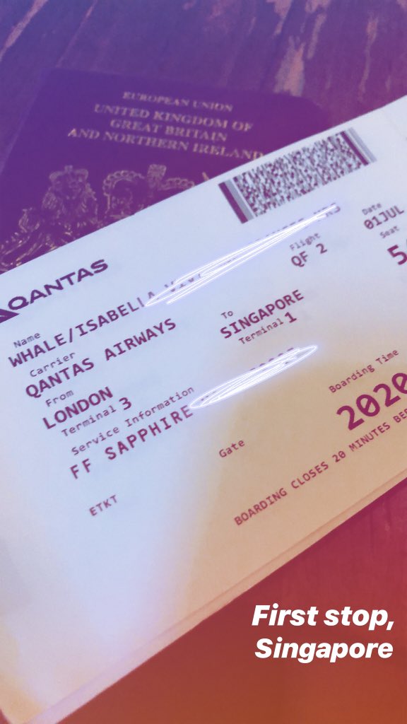 Isabella_TTA's tweet photo. Goodbye London. First stop Singapore before connecting to my onward flight to #Melbourne where I’ll be managing #ISTH2019 on behalf of my client #Congress #Australia @TheTurnerAgency 🛫 https://t.co/PmtCxAWhjk