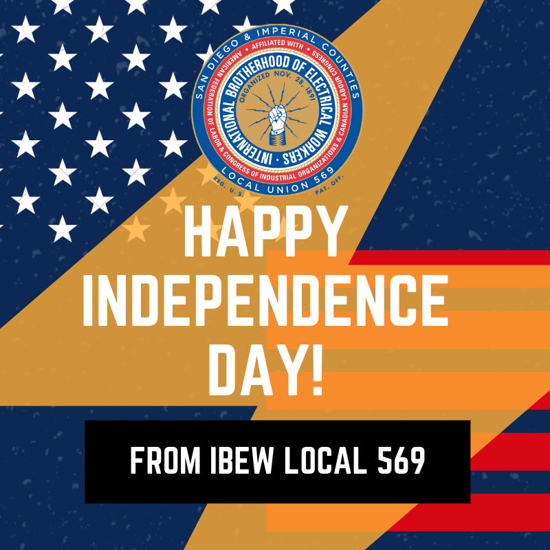 IBEW569's tweet photo. Happy Independence Day from our @IBEW family to yours!! #july4 #UnionStrong #community #electric #independenceday #IBEWFamily #4thofJuly https://t.co/0N8Ke0cxVC