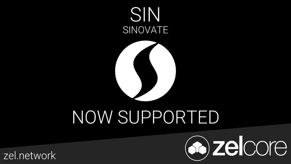 SinovateChain's tweet image. @SinovateChain and @Zelcash announce strategic partnership for future collaboration and innovation together! 
$SIN is now listed in @Zel_Core and will be available next week for Android, IOS and Desktop platforms.
#Masternode #Infinity_Nodes #Masternodes