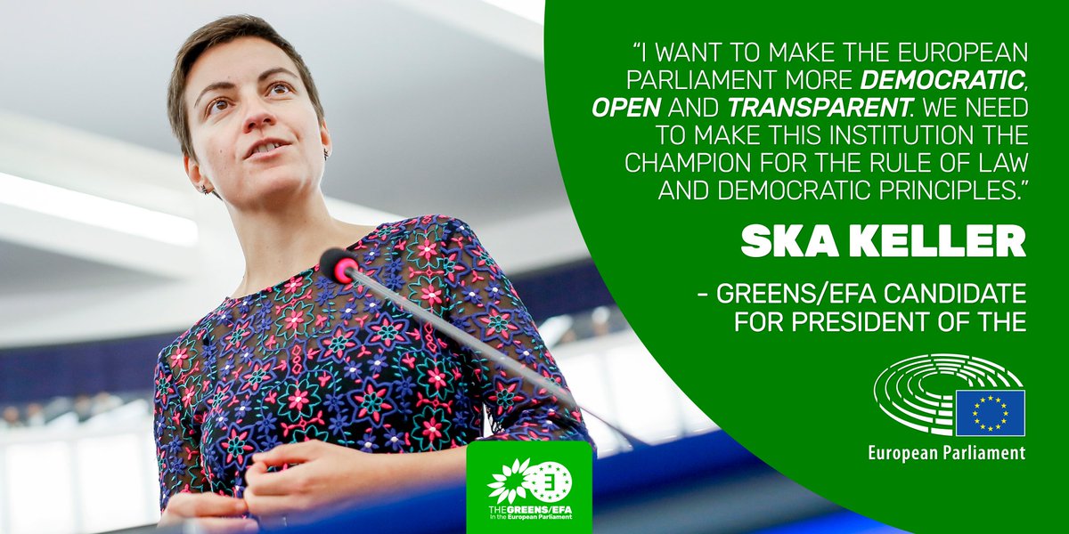 #BREAKING: we are putting forward our co-president <a href="/SkaKeller/">Ska Keller</a> for the position of European Parliament President. The #EUelections2019 showed that European voters want change in the EU. It's time the European Parliament makes the citizens' voices heard! 💚

#EUTopJobs #EPlenary