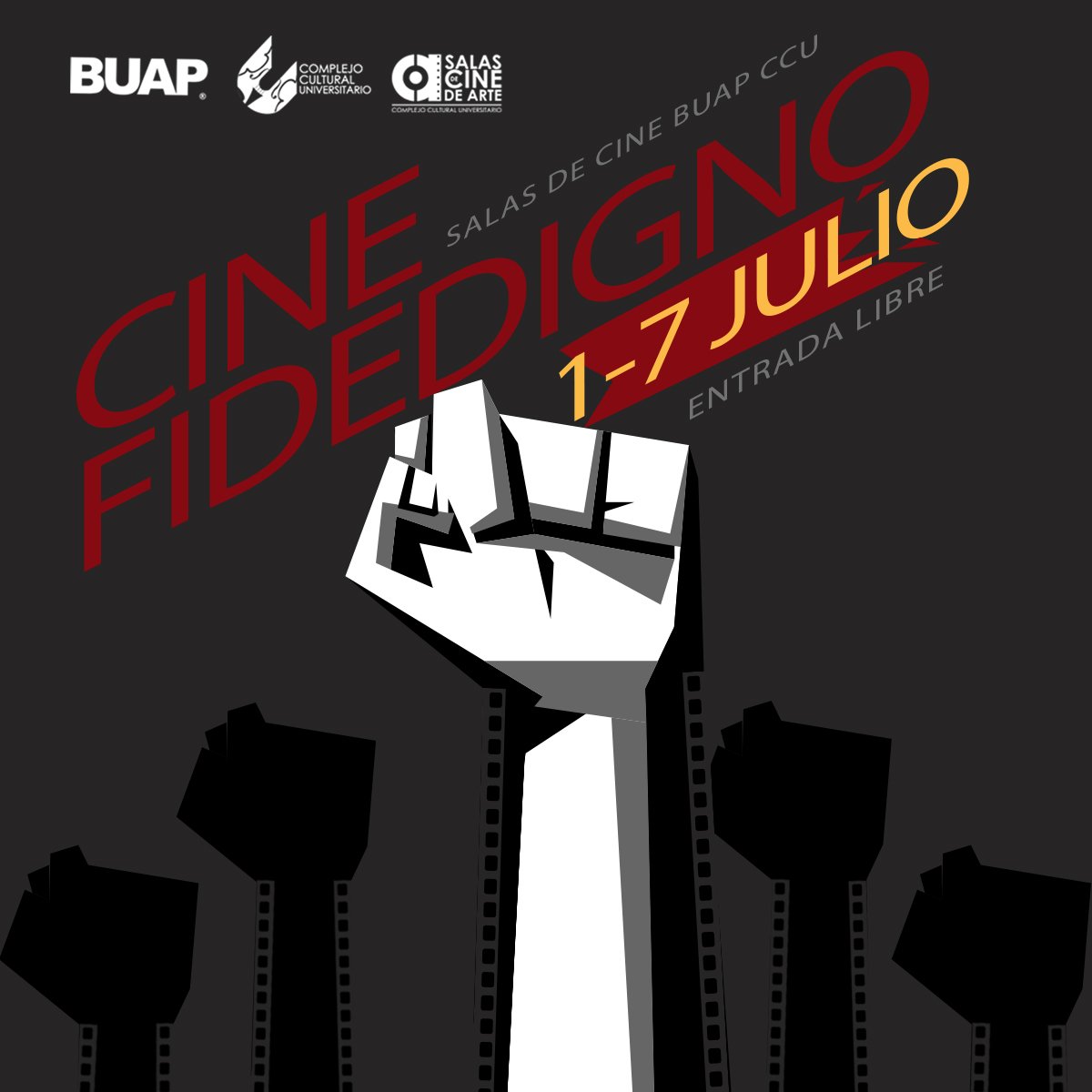 BUAPoficial's tweet photo. Las Salas de Cine del @ccubuap le dan la bienvenida al ciclo de cine #FideDIGNO, una recopilación de producciones cinematográficas que muestran situaciones y problemáticas que se viven en la sociedad contemporánea.
Consulta la cartelera: https://t.co/r8nKehxDGc https://t.co/6uw3DpML5B