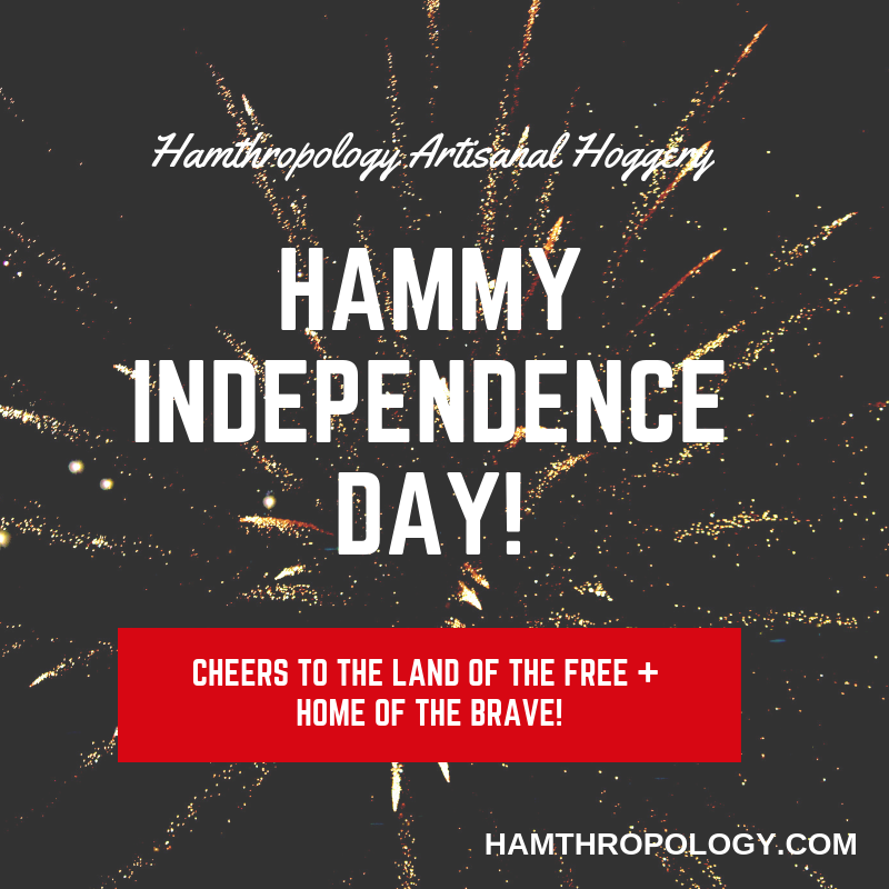Hamthropology's tweet photo. Happy 4th of July from Hamthropology Artisanal Hoggery! Wishing you and yours a safe, fun and hammy Independence Day celebration! #farmtotable #pasturedpork #eatlocal #georgiagrown #pork #hoggery #heritagepork #iberico https://t.co/elfHqiE2ok