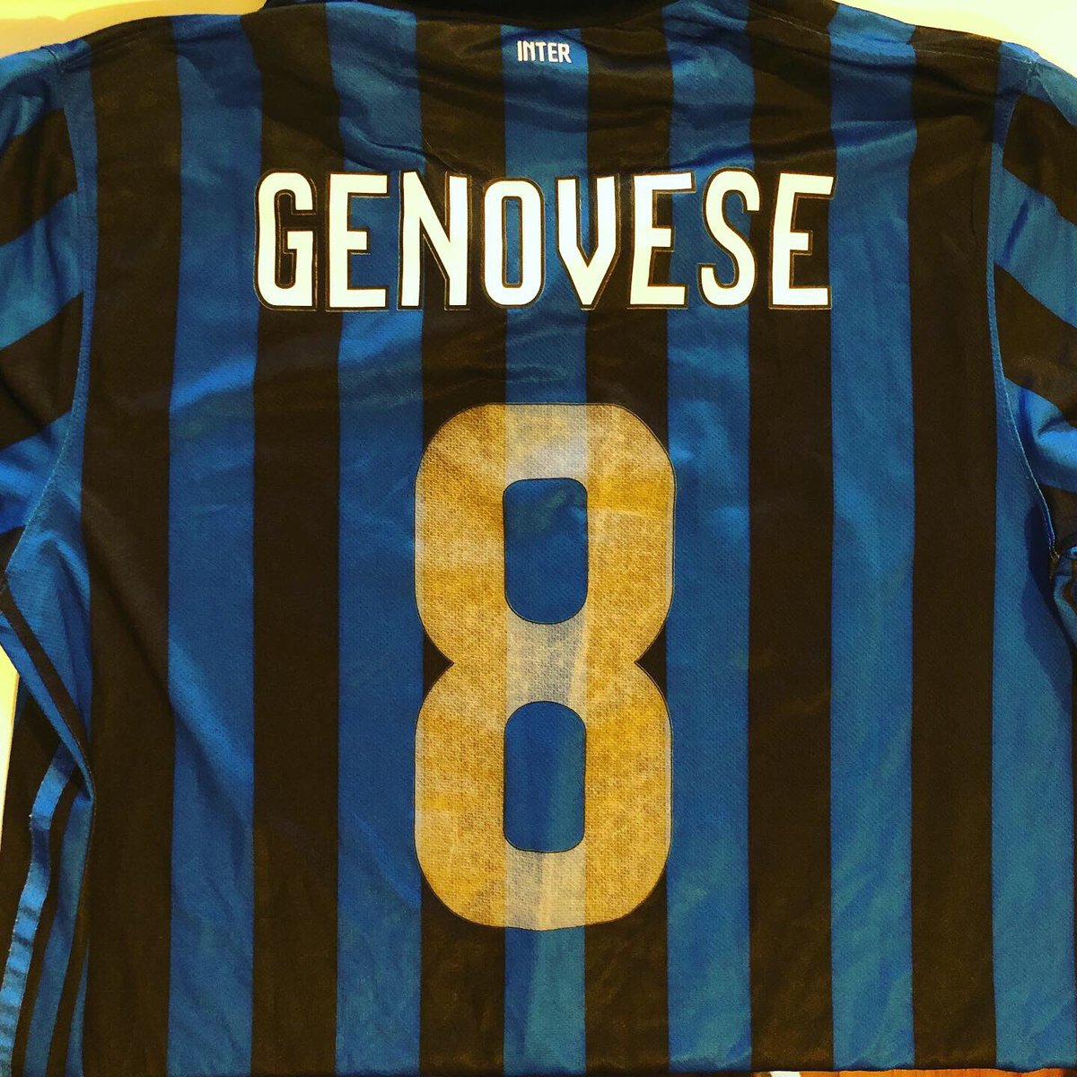 First post: @Inter, home jersey 2011-12Nike, officially licensed #8, GenoveseA graduation gift from my dad, an even bigger Interista than me. He ordered it himself online, as he went berserk with the extra badges (FIFA Club World Cup in front, UEFA Champions League on the arm)